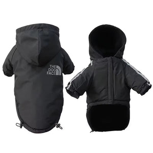 Reflective Pet Clothes Autumn Winter Pet Dog Waterproof Warm Coat Cotton Hooded Jacket the Dog Face Small Dog Clothes