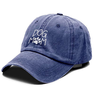 Vintage Washed Cotton Dog MOM Embroidery Baseball Cap for Men Women Dad Hat Golf Caps Snapback Cap Dropshipping