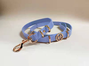 Leather Bow Collar/Lead - Lilac