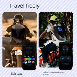 LED Knight Cycling Backpack with Eye Motorcycle Helmet Mochilas Para Motocicletas Waterproof Laptops Bags Saco Moto Schoolbag