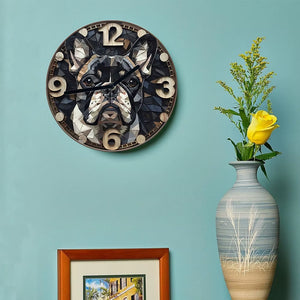 French Bulldog Themed Silent Wall Clock - Aluminum, Perfect for Bedroom & Halloween Decor Wall Clock Modern Design
