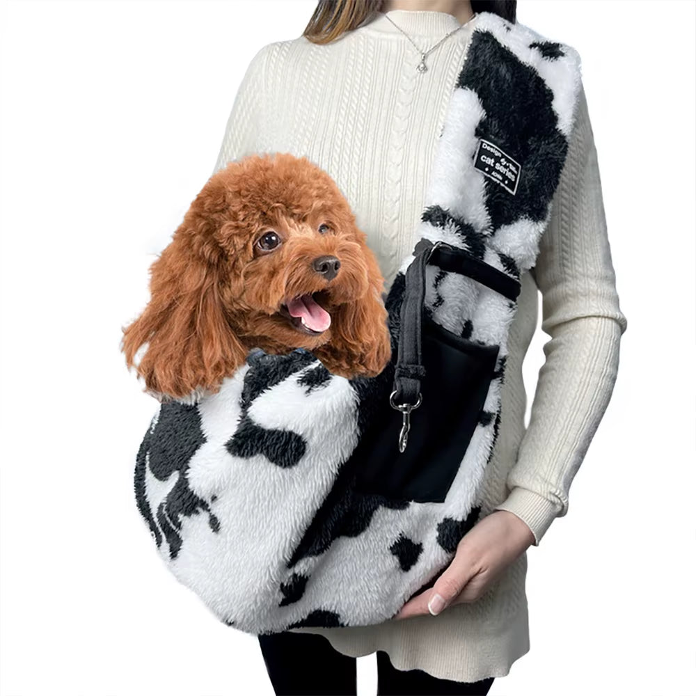 Soft Plush Small Dog Bag Pet Carrier Cat Bag Puppy Kitten Travel Shoulder Slings Bag