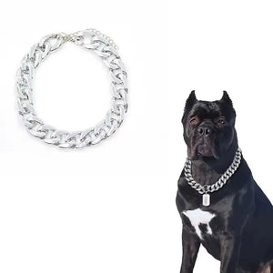 Plastic Dog Collar Chain Bulldog Lightweight Necklace Cat Collar Pet Accessories Small Medium Large Pet Necklace Accessories