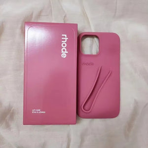 Original Phone Case for Iphone 11 12 13 14 15 16 Pro Max plus Lipstick Soft Silicone Bumper Lip Gloss Holder Makeup Cover