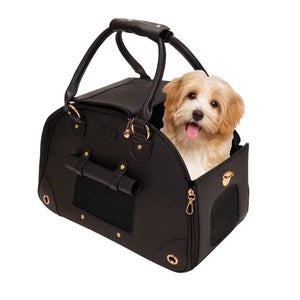 Portable Outdoor Dog Bag Small Dog Transport Bag Airline Approved Leather Travel Chihuahua Teddy PU Carrier for Dog Handbag