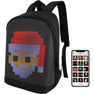 DIY Smart LED Dynamic Backpack Men Customizable 15.6" Laptop Backpack Walking Advertising Bag School Backpack for Christmas Gift