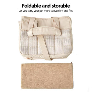 Portable Pet Carrier Bag Cat Carrier Handbag Handheld Small Dog Bag Pet Travel Tote Breathable Shoulder Bag for Small Dog Rabbit