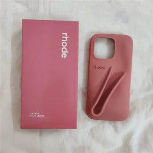 Original Phone Case for Iphone 11 12 13 14 15 16 Pro Max plus Lipstick Soft Silicone Bumper Lip Gloss Holder Makeup Cover