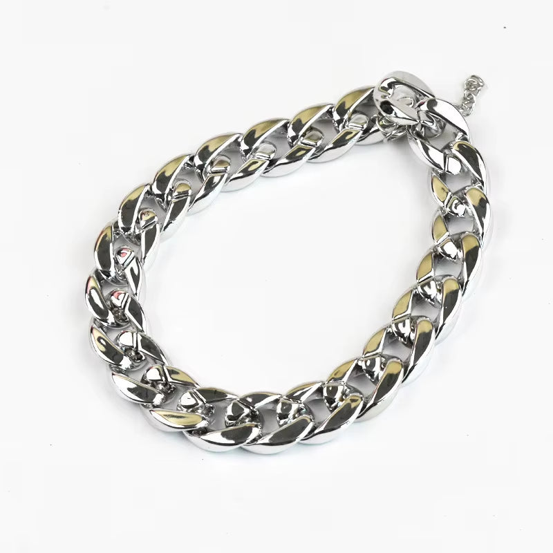 Plastic Dog Collar Chain Bulldog Lightweight Necklace Cat Collar Pet Accessories Small Medium Large Pet Necklace Accessories