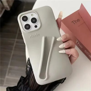 Original Phone Case for Iphone 11 12 13 14 15 16 Pro Max plus Lipstick Soft Silicone Bumper Lip Gloss Holder Makeup Cover