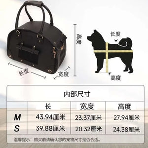 Portable Outdoor Dog Bag Small Dog Transport Bag Airline Approved Leather Travel Chihuahua Teddy PU Carrier for Dog Handbag