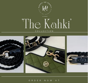 Dog/Cat Harness/Collar/Leash/Waste Bag ~ Kahki Collection - (Sold Individually)