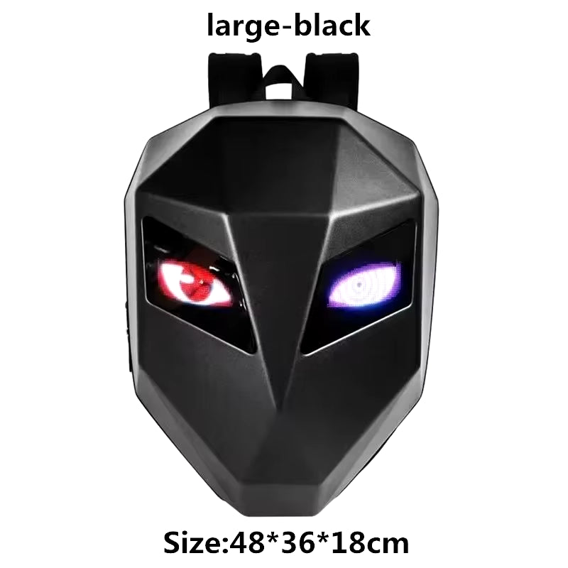 LED Knight Cycling Backpack with Eye Motorcycle Helmet Mochilas Para Motocicletas Waterproof Laptops Bags Saco Moto Schoolbag