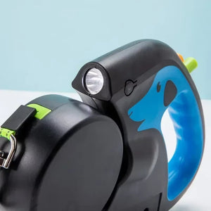 Portable Rotating Pet Leash for 2 Dogs, Double End Leash, Light Retractable Roulette, Walking Supplies