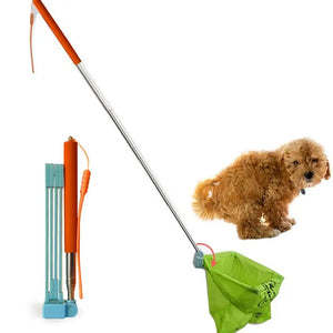Length Adjustable Dog Poop Catcher Fashion Foldable Flexible Pooper Scooper Bags Easily Slidable Pet Waste Shovel
