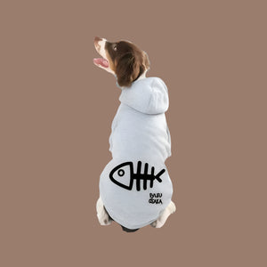 Fish Bone Dog Hoodie Cat Sweater Small Dog to Large Dog Warm Fleece Pet Clothing Fashion Simple Autumn Winter Spring