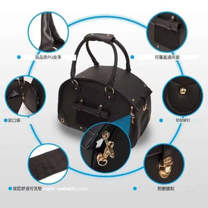 Portable Outdoor Dog Bag Small Dog Transport Bag Airline Approved Leather Travel Chihuahua Teddy PU Carrier for Dog Handbag