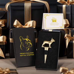 French Bull Dog Decor Wine Stoppers Twist Cap Plug Reusable Vacuum Sealed Bottle Cap Champagne Stopper Wine Gifts Bar Tools