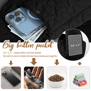 Small Pets Sling Carrier Bag, Hands Free Dog and Cat Padded Adjustable Pet Travel Crossbody Shoulder Bag, Pet Moving Backpack