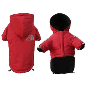 Reflective Pet Clothes Autumn Winter Pet Dog Waterproof Warm Coat Cotton Hooded Jacket the Dog Face Small Dog Clothes
