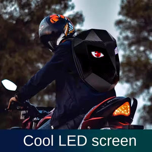 LED Knight Cycling Backpack with Eye Motorcycle Helmet Mochilas Para Motocicletas Waterproof Laptops Bags Saco Moto Schoolbag