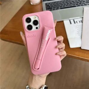 Original Phone Case for Iphone 11 12 13 14 15 16 Pro Max plus Lipstick Soft Silicone Bumper Lip Gloss Holder Makeup Cover