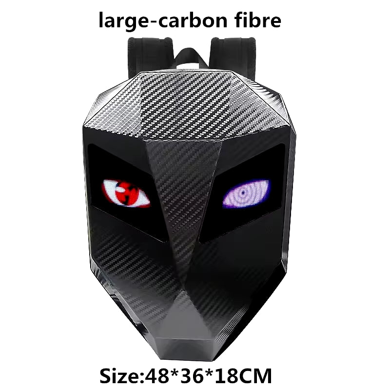 LED Knight Cycling Backpack with Eye Motorcycle Helmet Mochilas Para Motocicletas Waterproof Laptops Bags Saco Moto Schoolbag