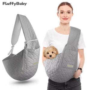 Small Pets Sling Carrier Bag, Hands Free Dog and Cat Padded Adjustable Pet Travel Crossbody Shoulder Bag, Pet Moving Backpack
