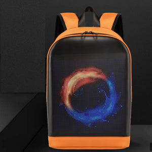 DIY Smart LED Dynamic Backpack Men Customizable 15.6" Laptop Backpack Walking Advertising Bag School Backpack for Christmas Gift