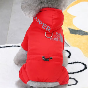 Sports Warm Winter Pet Dog Coat Clothes for Small Dogs Pets Thicken Waterproof Hoodies Dog Clothing Jumpsuit Chihuahua Costume