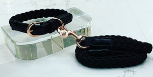 Dog/Cat Harness/Collar/Leash/Waste Bag ~ Black Midnight Collection - (Individually Sold)