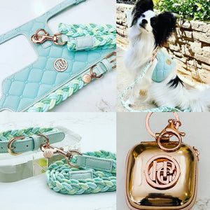 Dog/Cat Harness/Collar/Leash/Waste Bag ~ Aquamarine Collection - (Sold Individually)