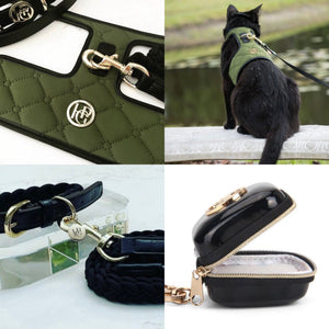 Dog/Cat Harness/Collar/Leash/Waste Bag ~ Kahki Collection - (Sold Individually)