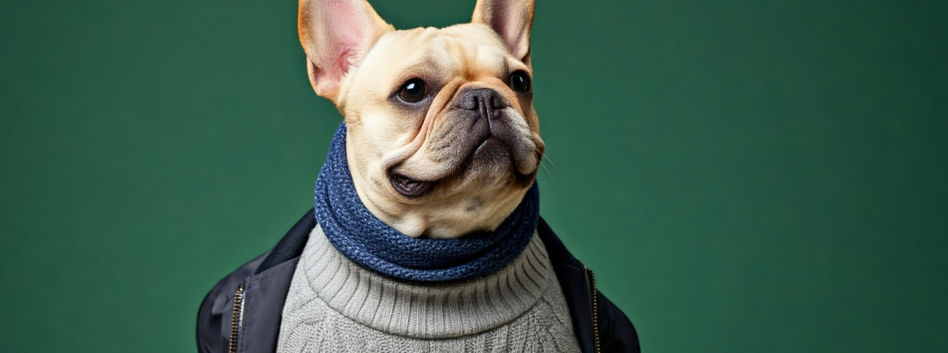 Fashionable apparel for French Bulldogs, ideal for trendy pups