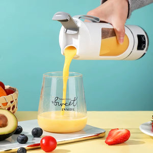 NEW 450Ml Portable Electric Juicer, Mini USB Travel Juicer Machine Shakes Smoothie Blenders 12 Blades Fresh Juice Extractor