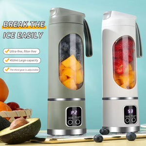 NEW 450Ml Portable Electric Juicer, Mini USB Travel Juicer Machine Shakes Smoothie Blenders 12 Blades Fresh Juice Extractor
