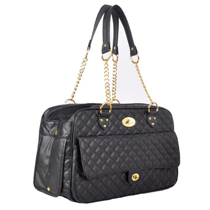 Luxury Designer Pet Carrier for Small Pets Dog Carry Bag Fashionable Cat Chihuahua, French Bulldog Pomeranian Dogs Accessories